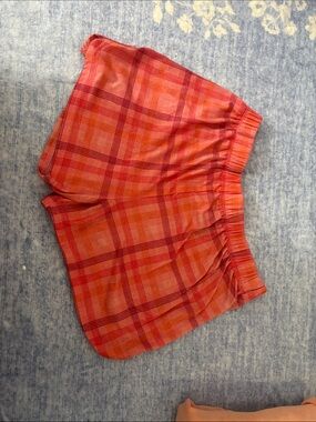 Cat & Jack Pink-Orange Plaid Women’s Sleep Shorts